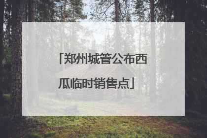 郑州城管公布西瓜临时销售点