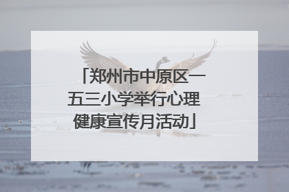 郑州市中原区一五三小学举行心理健康宣传月活动
