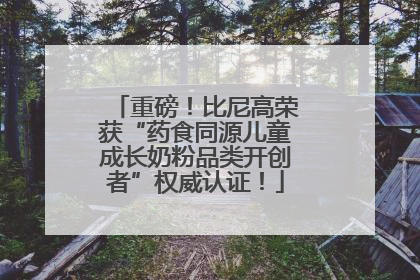 重磅！比尼高荣获“药食同源儿童成长奶粉品类开创者”权威认证！