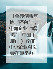 金砖创新基地“搭台”，中南企业“唱戏” 中国（厦门）-南非中小企业对接会在厦举办