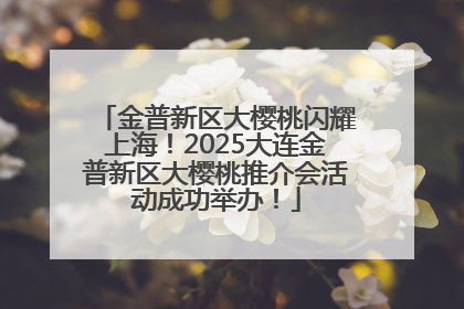 金普新区大樱桃闪耀上海！2025大连金普新区大樱桃推介会活动成功举办！