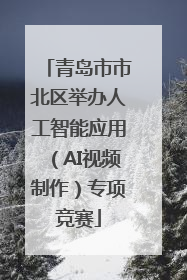 青岛市市北区举办人工智能应用（AI视频制作）专项竞赛
