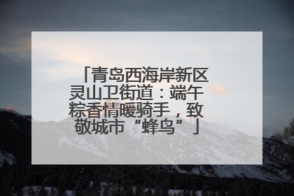青岛西海岸新区灵山卫街道：端午粽香情暖骑手，致敬城市“蜂鸟”