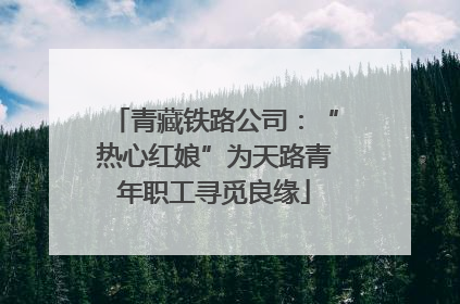 青藏铁路公司：“热心红娘”为天路青年职工寻觅良缘