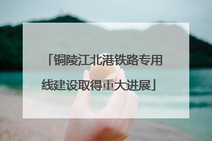 铜陵江北港铁路专用线建设取得重大进展