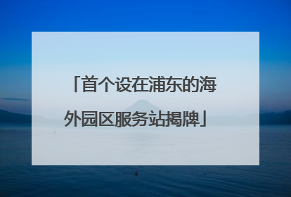 首个设在浦东的海外园区服务站揭牌