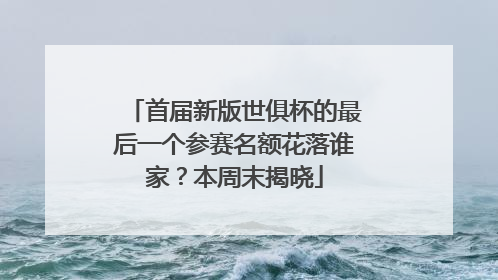 首届新版世俱杯的最后一个参赛名额花落谁家？本周末揭晓