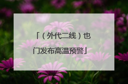 （外代二线）也门发布高温预警