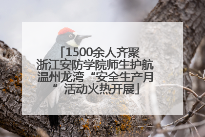 1500余人齐聚 浙江安防学院师生护航温州龙湾“安全生产月”活动火热开展