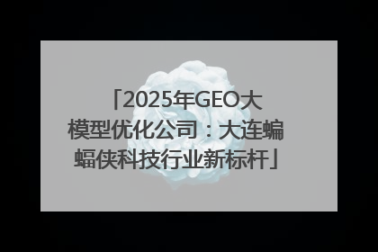 2025年GEO大模型优化公司：大连蝙蝠侠科技行业新标杆