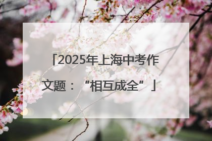 2025年上海中考作文题：“相互成全”
