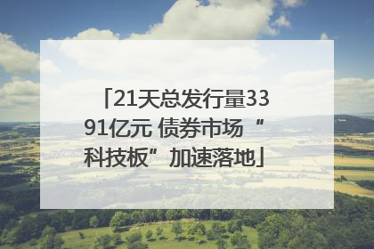 21天总发行量3391亿元 债券市场“科技板”加速落地
