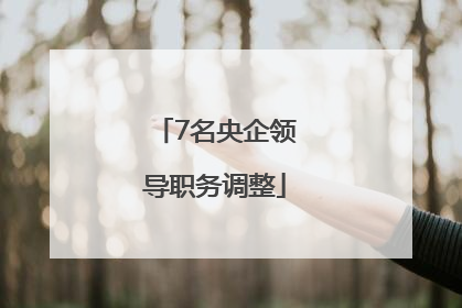 7名央企领导职务调整