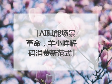 AI赋能场景革命，羊小咩解码消费新范式